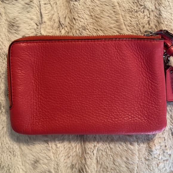 Coach Coral Leather Wristlet - Picture 5 of 9